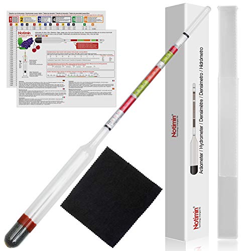 Notimin Brix Mètre Hydromètre Sucre Brix Densimètre (Mesure de la